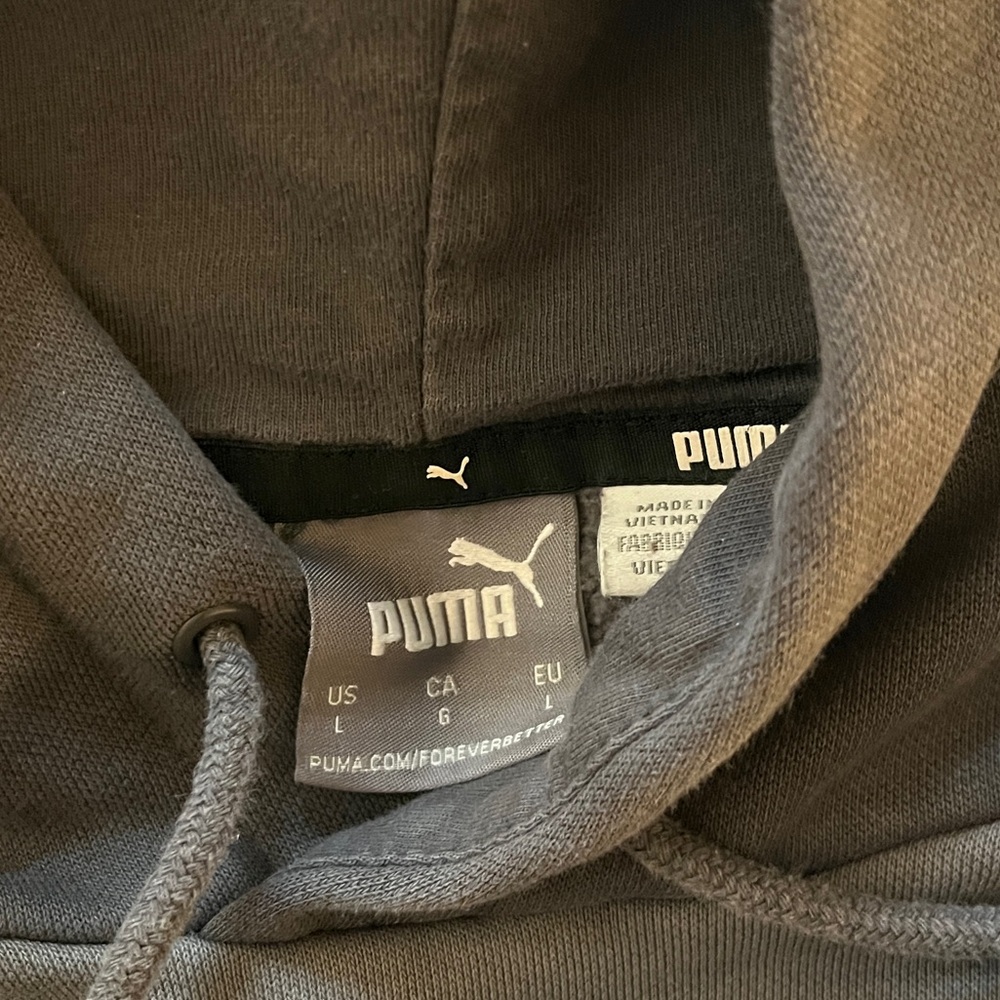 Large Grey Puma Hoodie - Picture 2 of 3
